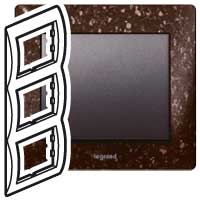 Legrand Galea Life Шоколад/Corian Cocoa brown Рамка 3-я верт арт. 771707