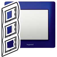 Legrand Galea Life Синий Металл/Magic Blue Рамка 3-я верт арт. 771917