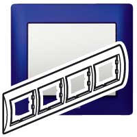 Legrand Galea Life Синий Металл/Magic Blue Рамка 4-я гориз арт. 771914