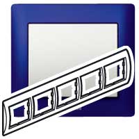 Legrand Galea Life Синий Металл/Magic Blue Рамка 5-я гориз арт. 771915