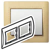 Legrand Galea Life Светлая Кожа/Havana Рамка 2-я гориз арт. 771991