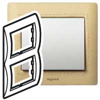 Legrand Galea Life Светлая Кожа/Havana Рамка 2-я верт арт. 771993