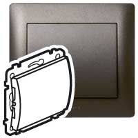 Legrand Galea Life Темная Бронза Накладка заглушки с суппортом арт. 771278