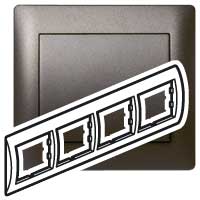 Legrand Galea Life Темная Бронза Рамка 4-я гориз арт. 771204