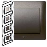 Legrand Galea Life Темная Бронза Рамка 4-я верт арт. 771208