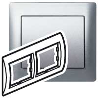 Legrand Galea Life Тертый Алюминий/Brushed Aluminium Рамка 2-я гориз арт. 771952