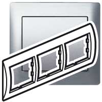 Legrand Galea Life Тертый Алюминий/Brushed Aluminium Рамка 3-я гориз арт. 771953