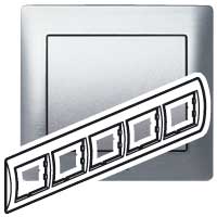 Legrand Galea Life Тертый Алюминий/Brushed Aluminium Рамка 5-я гориз арт. 771955