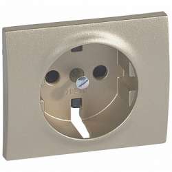 Legrand Galea Life Титан Накладка розетки с/з, с защитными шторками арт. 771421