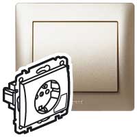 Legrand Galea Life Титан Розетка с/з, с выталкивателем арт. 771424