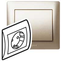 Legrand Galea Life Титан Розетки с/з, моноблок с рамкой арт. 771439