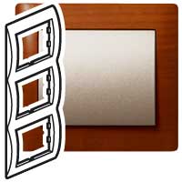 Legrand Galea Life Вишня/Cherry Рамка 3-я, вертикальная арт. 771977