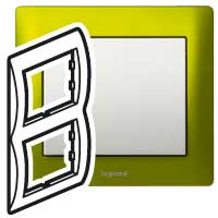 Legrand Galea Life Зеленый Металл/Magic Green Рамка 2-я верт арт. 771926