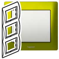 Legrand Galea Life Зеленый Металл/Magic Green Рамка 3-я верт арт. 771927