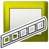 Legrand Galea Life Зеленый Металл/Magic Green Рамка 5-я гориз арт. 771925