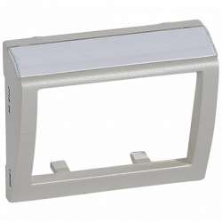 Legrand Galea Life Жемчуг Лицевая панель с выходом 60 град. для волоконно-оптической розетки с держателем этикеток арт. 771584