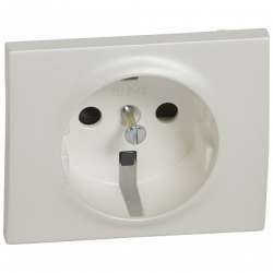 Legrand Galea Life Жемчуг Накладка розетки с/з, с защитными шторками арт. 771521