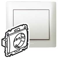 Legrand Galea Life Жемчуг Розетка 1-ая с/з с лицевой панелью арт. 771562