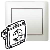 Legrand Galea Life Жемчуг Розетка с/з, с выталкивателем арт. 771524