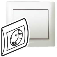 Legrand Galea Life Жемчуг Розетки с/з, моноблок с рамкой арт. 771539