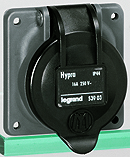 Legrand Hypra Пластик Розетка встраиваемая  IP44  2К+З  бытовая 250В 16А арт. 053903