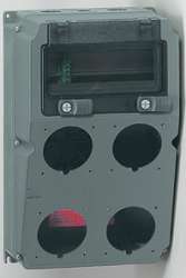 Legrand Hypra Сборный щиток с отверстиями для 4 разъёмов 16-32 А с рейкой DIN 370x230x181 мм арт. 059847