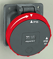 Legrand Hypra Встраиваемая розетка IP 66/67-55 3К+3 63 А пластик арт. 059427