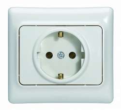 Legrand Kaptika Белый Розетка с/з арт. 782111