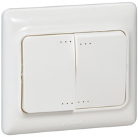 Legrand Kaptika Белый Выключатель 2-клавишный арт. 782102
