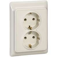 Legrand Kaptika Бежевый Розетка 2-я с/з арт. 782143