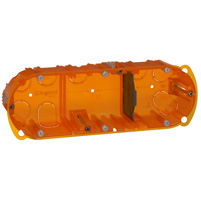 Legrand Коробка монтажная Программа Batibox 3-местная 6/8 модулей вертикальный/горизонтальный монтаж глубина 50 арт. 080123