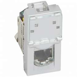Legrand Mosaic Алюминий RJ45 UTP кат 6a 2 мод арт. 079474