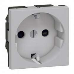 Legrand Mosaic Алюминий Розетка 2К+3 правая 2 мод. арт. 079213