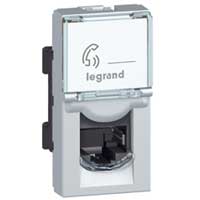 Legrand Mosaic Алюминий Розетка RJ 45 кат 5е FTP 1 мод LCS? арт. 079452