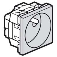 Legrand Mosaic Алюминий Розетка правая 2К+З 2 мод арт. 079271