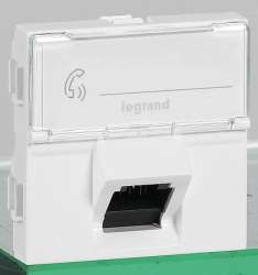 Legrand Mosaic Белая RJ45 STP Cat. 6a 45° арт. 076508