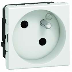 Legrand Mosaic Белая Розетка 2К+З под углом 45° 2 мод арт. 077145