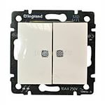 Legrand Mosaic DLP Красная Розетка 2x2К+З с механической блокировкой арт. 077452