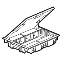 Legrand Mosaic Коробка напольная 16М (крышка из стали с антикорозийным покрытием) серая арт. 089625