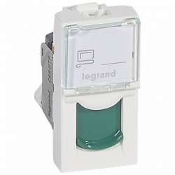 Legrand Mosaic Mosaic RJ45 UTP 6a 1м Оранж.Шторка арт. 076527