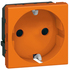 Legrand Mosaic Оранж.Розетка 2М с/з арт. 077217