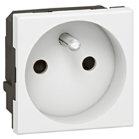 Legrand Mosaic Розетка 2К+З ф/б в/заж.(New) арт. 077113