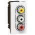 Legrand Mosaic Розетка Аудио стерео видео 3 RCA арт. 078754