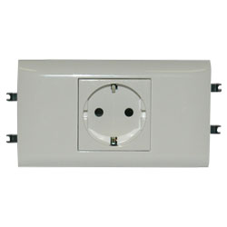 Legrand Mosaic Розетка DLP65 н.ст. 2К+З б/заж. арт. 077431