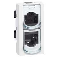 Legrand Mosaic Розетка RJ 45 с разветвителем Ethernet/Ethernet UTP 8 контактов 1 мод LCS2 арт. 076538