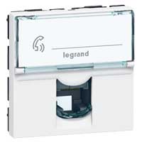 Legrand Mosaic Розетка ТЛФ RJ11 2М арт. 078731