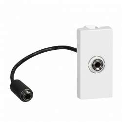 Legrand Mosaic Розетка белая Jack 3,5 1 модуль, оборудована шнуром арт. 078779 Legrand Mosaic Розетка белая Jack 3,5 1 модуль, оборудована шнуром арт. 078779