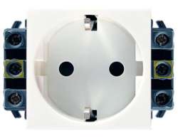 Legrand Mosaic Розетка с/з 1-ая 2М для кабель-каналов, проходные клеммы арт. 077601