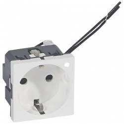 Legrand Mosaic Розетка с/з с защ. шторками 2М арт. 077213