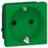 Legrand Mosaic Зеленая Розетка 2М с/з арт. 077216